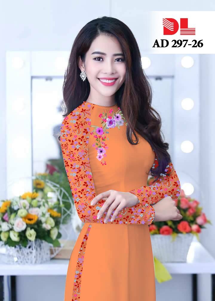 Vải áo dài hoa 3d DLAD-297 - Ảnh 21