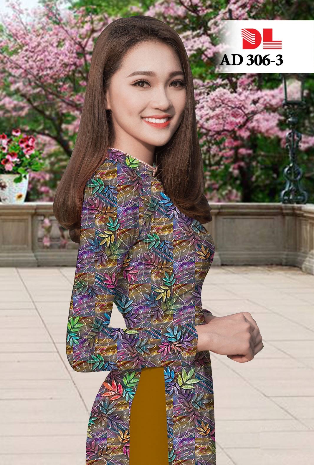 Vải áo dài hoa nguyên áo DLAD-306 - Ảnh 8