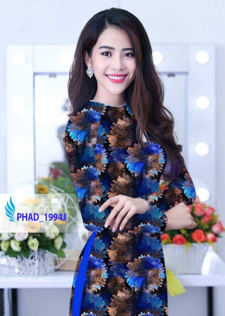 Vải áo dài hoa văn nguyên áo PHAD-1994