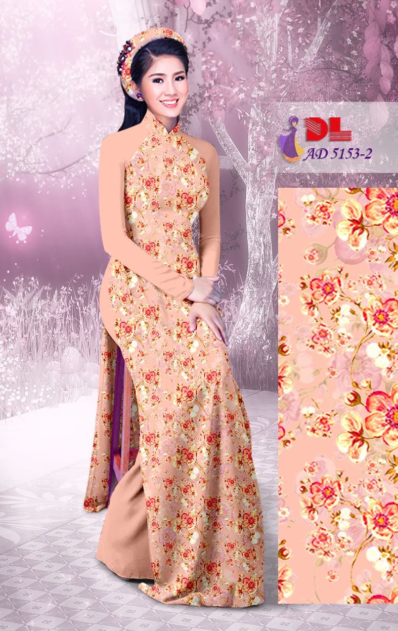 vải áo dài hoa nhí DLAD-5153 - Ảnh 15