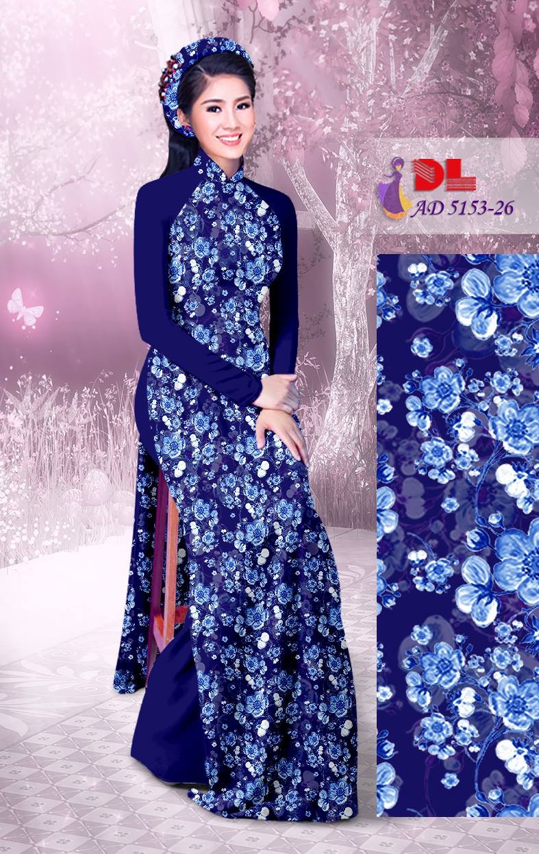 vải áo dài hoa nhí DLAD-5153 - Ảnh 17
