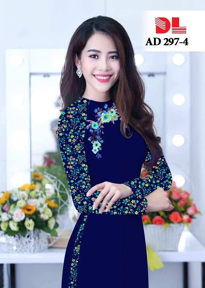 Vải áo dài hoa 3d DLAD-297 - Ảnh 11