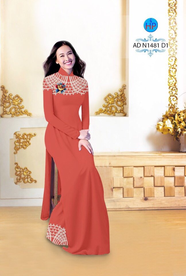 Vải áo dài hoa văn AD N1481 - Ảnh 2