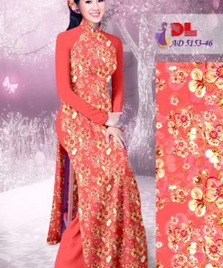 vải áo dài hoa nhí DLAD-5153