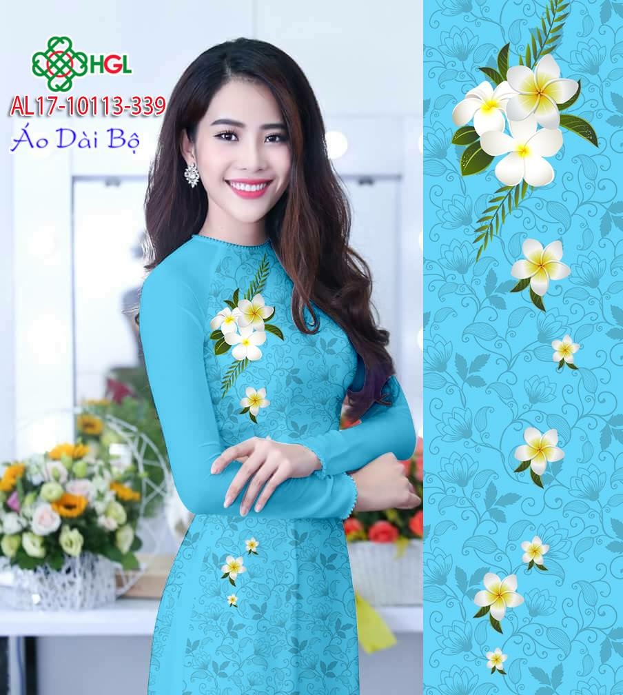 Vải áo dài hoa sứ AL17-10113 - Ảnh 3