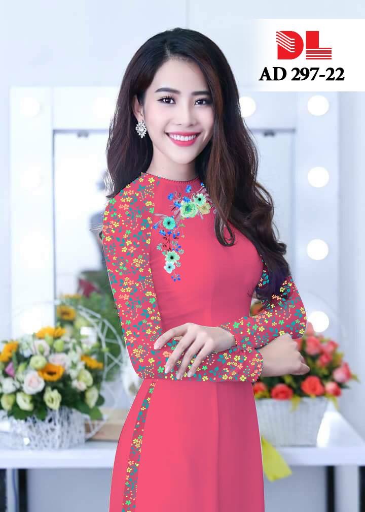Vải áo dài hoa 3d DLAD-297 - Ảnh 24