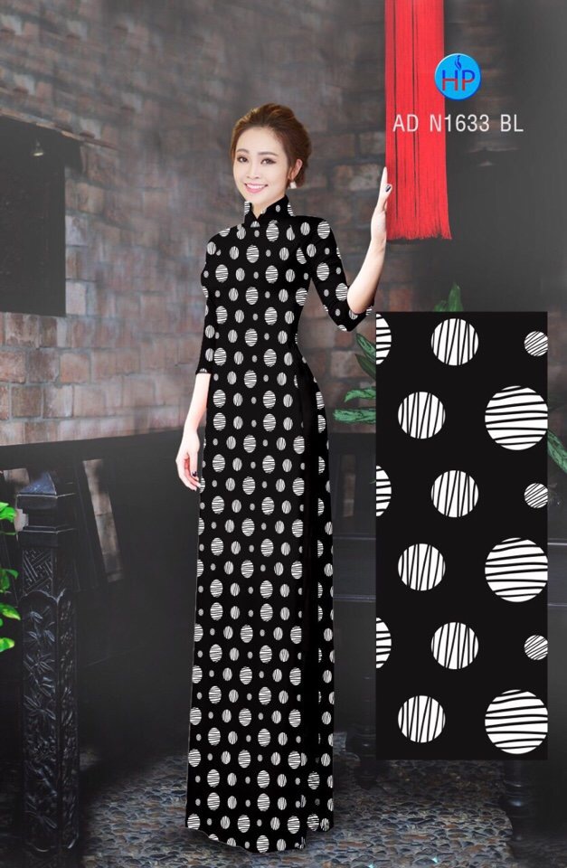 Vải áo dài chấm bi AD N1633 - Ảnh 15