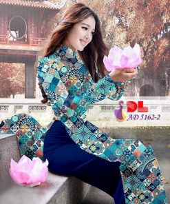 Vải áo dài nền gạch bông DLAD-5162