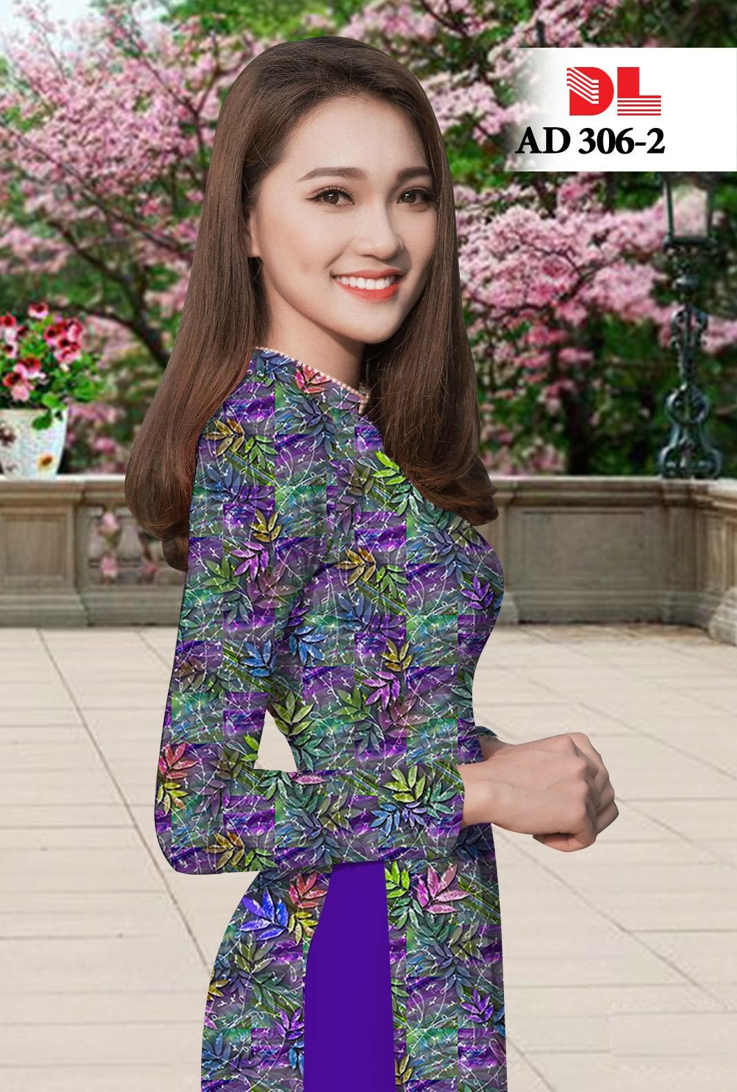 Vải áo dài hoa nguyên áo DLAD-306 - Ảnh 9