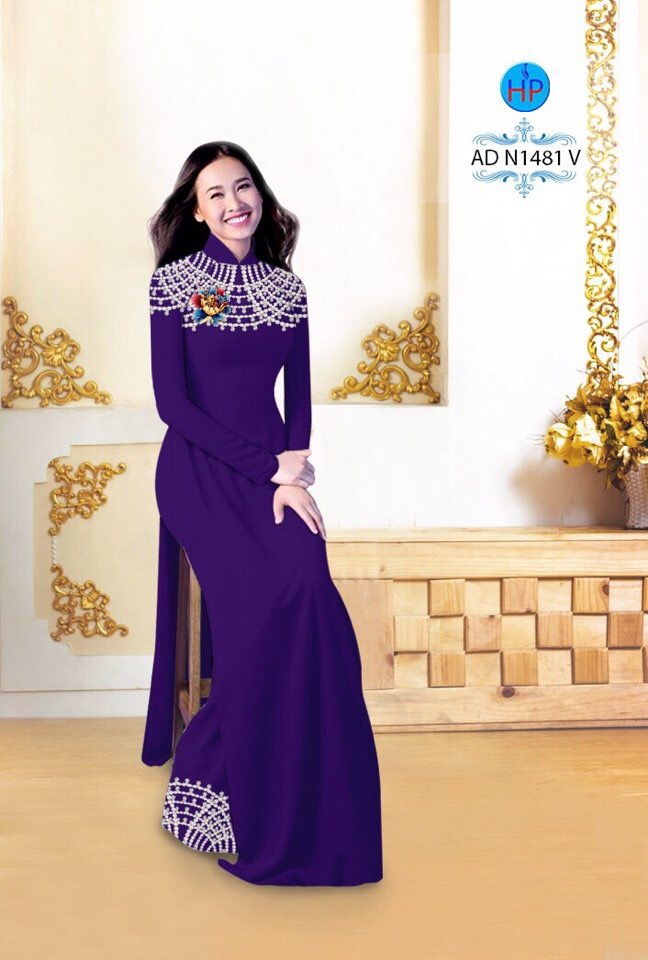 Vải áo dài hoa văn AD N1481 - Ảnh 14