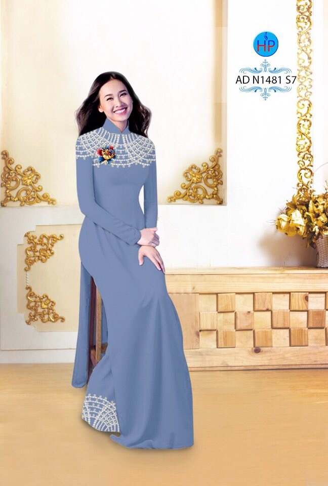 Vải áo dài hoa văn AD N1481 - Ảnh 7