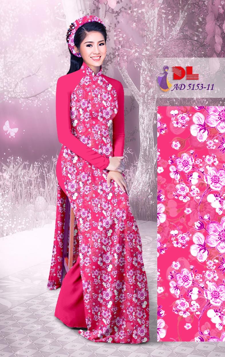 vải áo dài hoa nhí DLAD-5153 - Ảnh 11