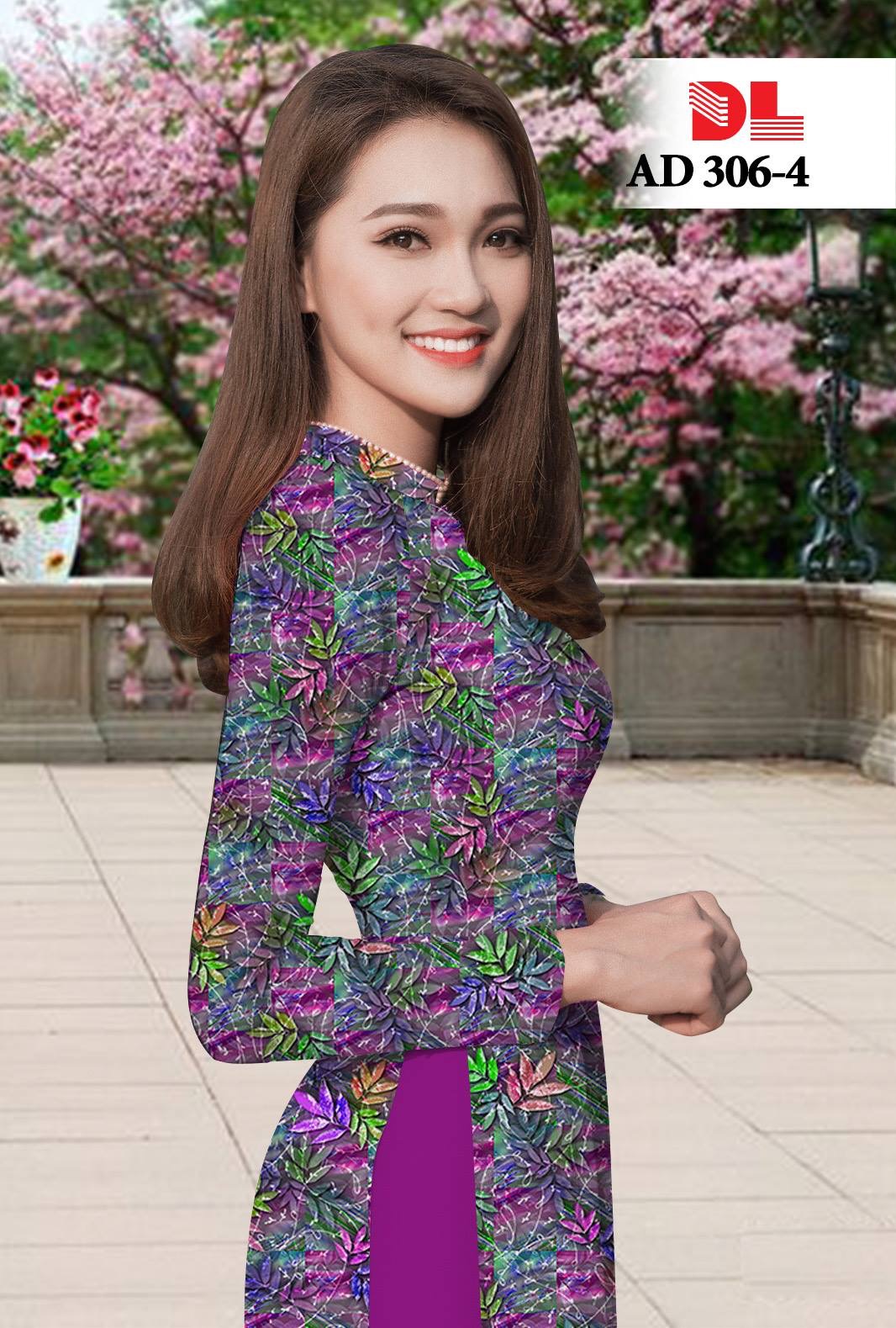 Vải áo dài hoa nguyên áo DLAD-306 - Ảnh 7