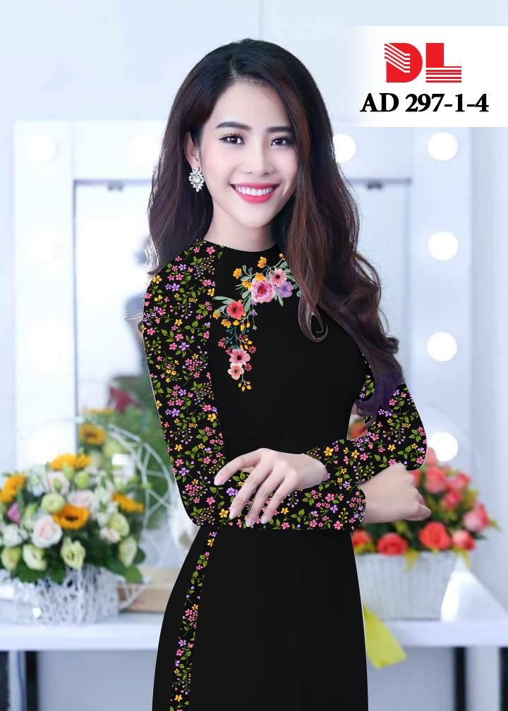 Vải áo dài hoa 3d DLAD-297