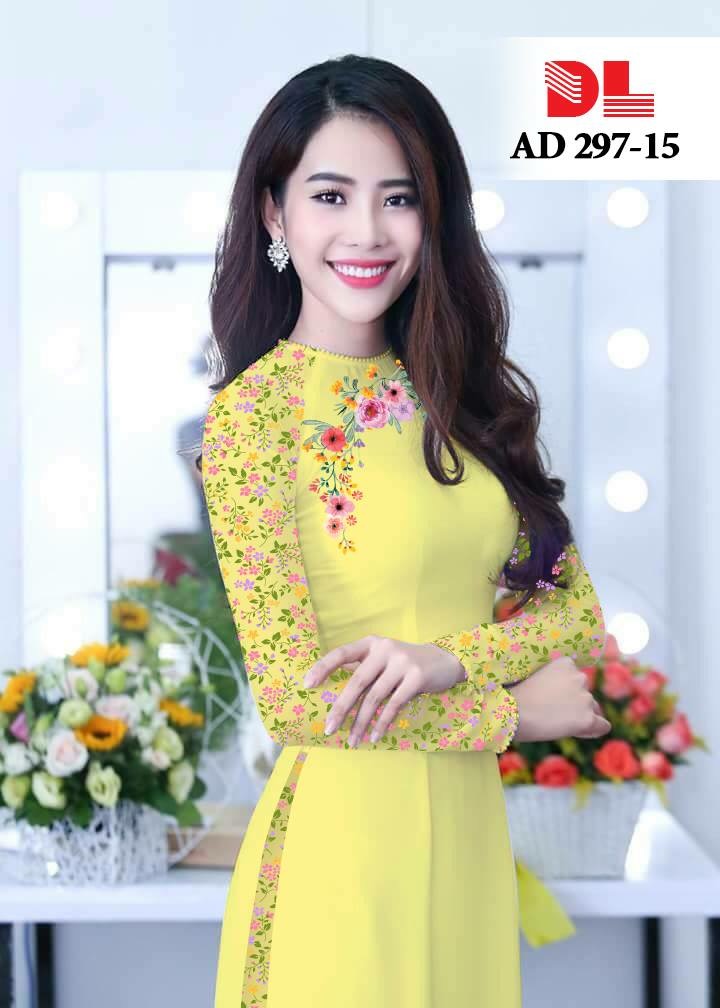 Vải áo dài hoa 3d DLAD-297 - Ảnh 26