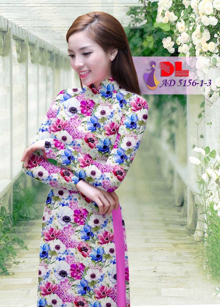 vải áo dài hoa nhí DLAD-5156 - Ảnh 19