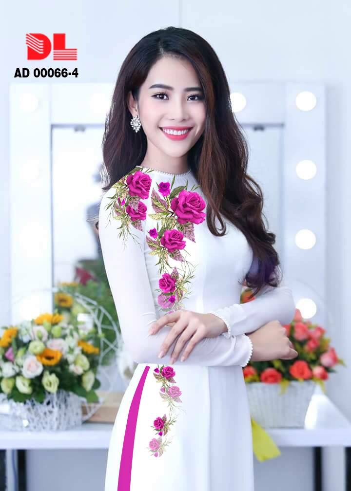 Vải áo dài hoa hồng DLAD-00066 - Ảnh 15