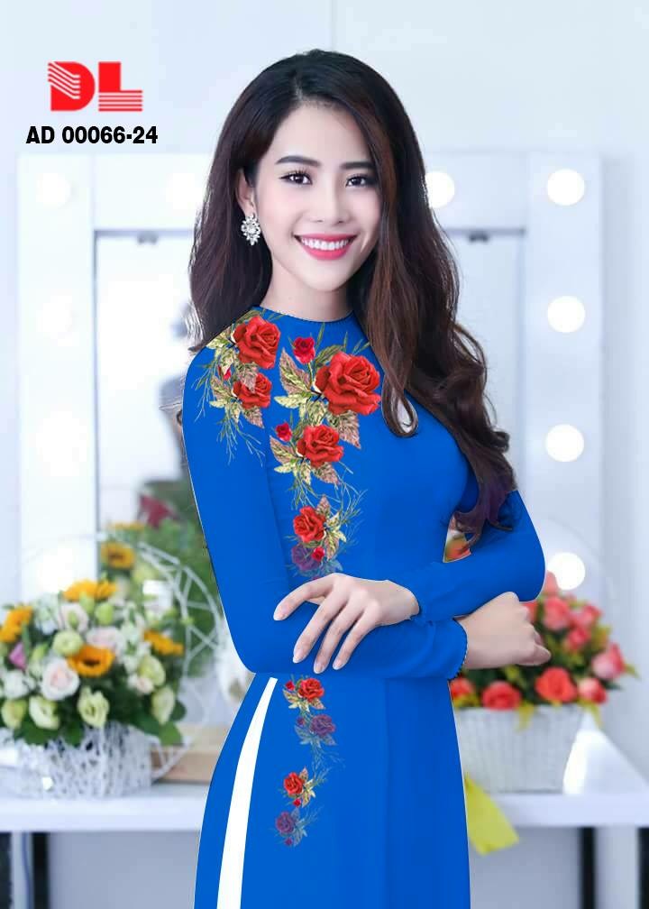 Vải áo dài hoa hồng DLAD-00066 - Ảnh 20