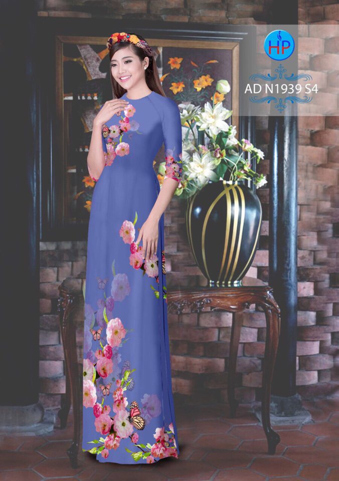 Vải áo dài hoa và bướm AD N1939 - Ảnh 15