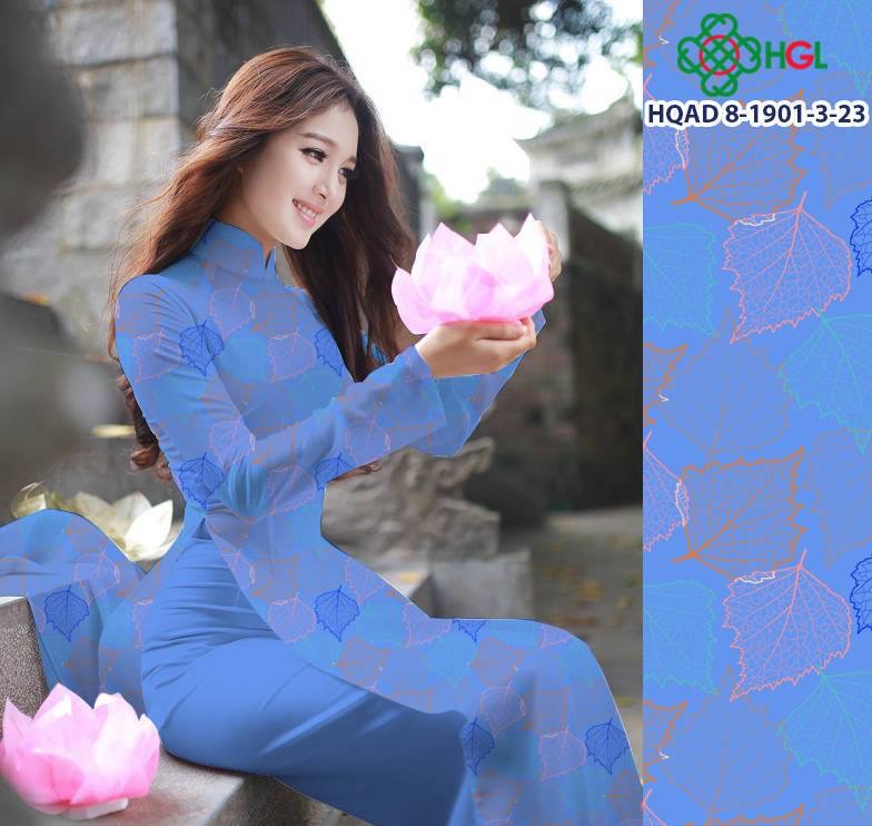 Vải áo dài chiếc lá HQAD8-1901-3 - Ảnh 5