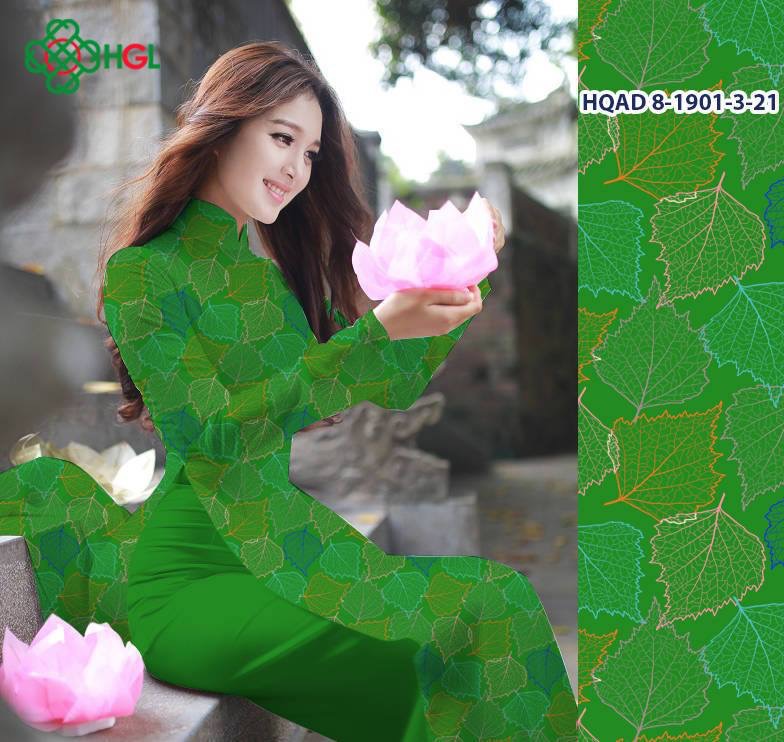 Vải áo dài chiếc lá HQAD8-1901-3 - Ảnh 7