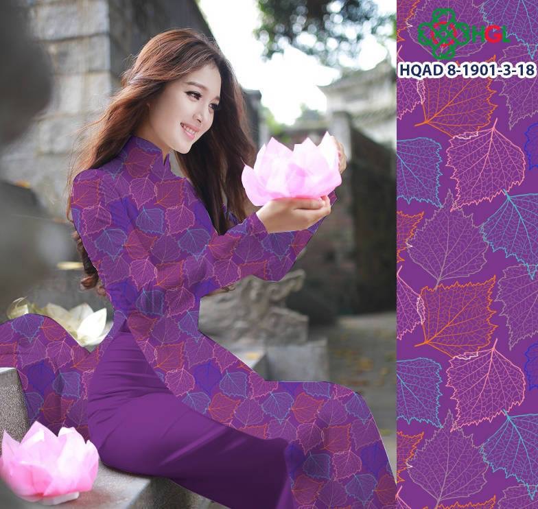 Vải áo dài chiếc lá HQAD8-1901-3 - Ảnh 8