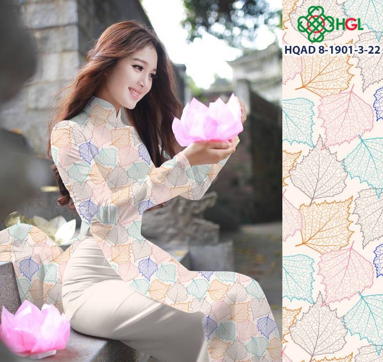 Vải áo dài chiếc lá HQAD8-1901-3 - Ảnh 6