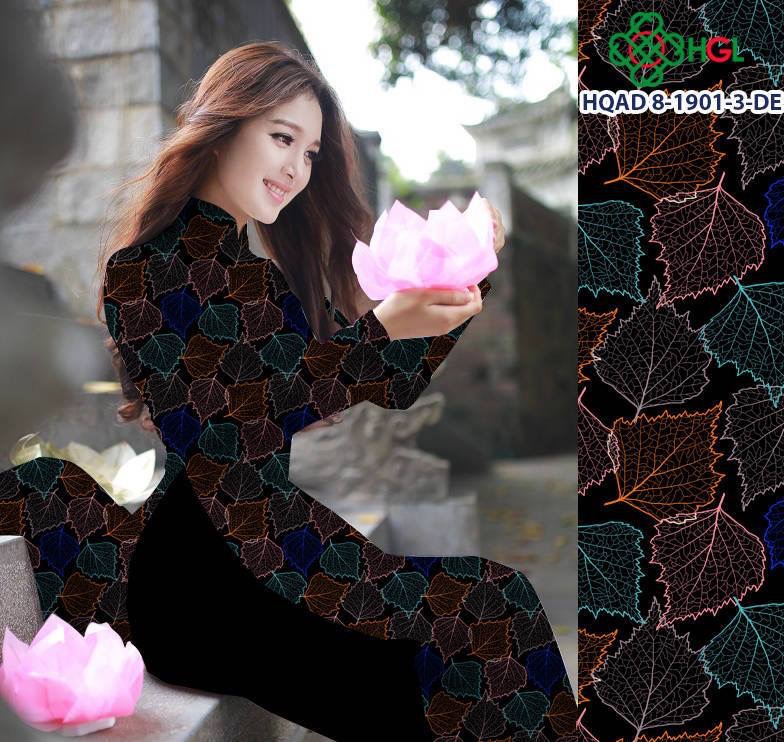 Vải áo dài chiếc lá HQAD8-1901-3 - Ảnh 2