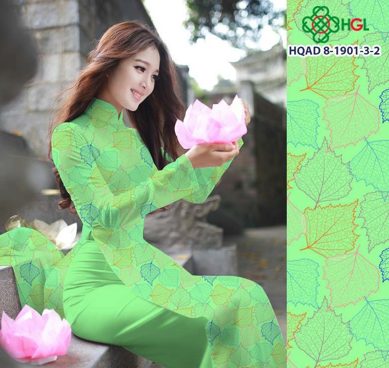 Vải áo dài chiếc lá HQAD8-1901-3 - Ảnh 19
