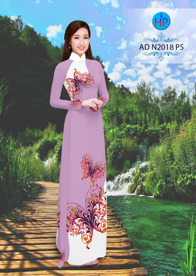 Vải áo dài hoa bướm AD N2018 - Ảnh 5