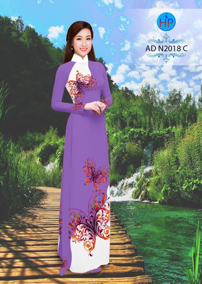 Vải áo dài hoa bướm AD N2018 - Ảnh 17