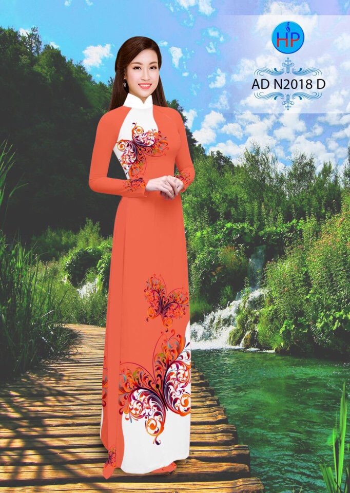 Vải áo dài hoa bướm AD N2018 - Ảnh 2