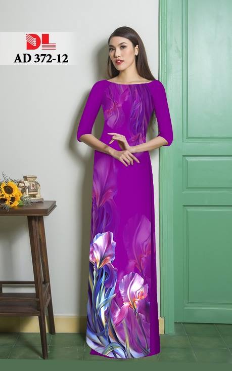 Vải áo dài hoa lan DLAD-372 - Ảnh 20
