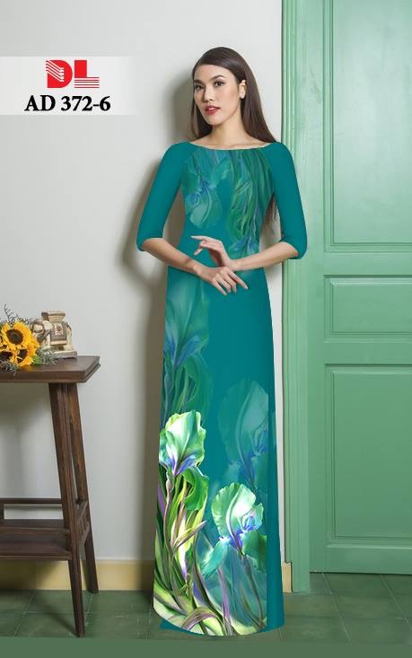 Vải áo dài hoa lan DLAD-372 - Ảnh 15