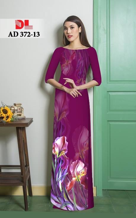 Vải áo dài hoa lan DLAD-372 - Ảnh 21