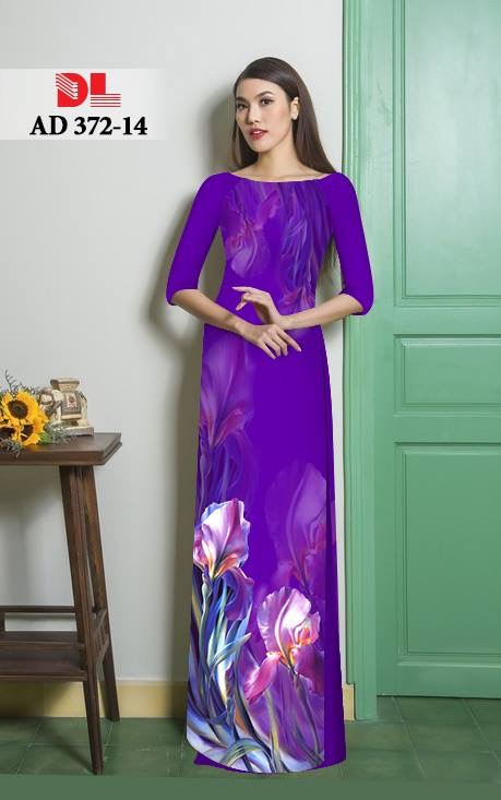 Vải áo dài hoa lan DLAD-372 - Ảnh 22