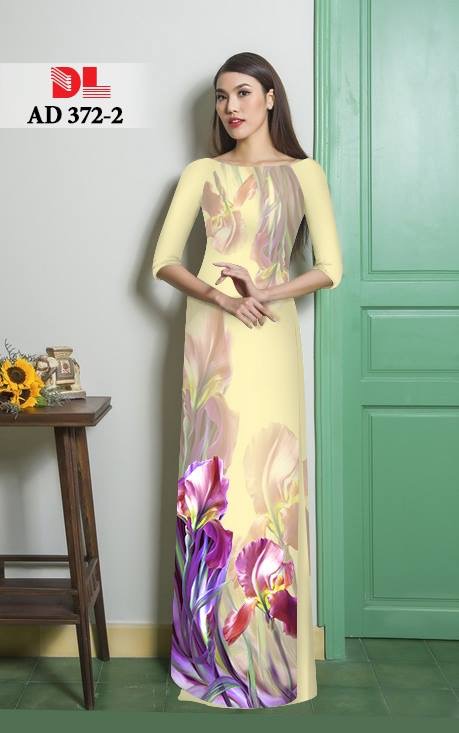 Vải áo dài hoa lan DLAD-372 - Ảnh 11