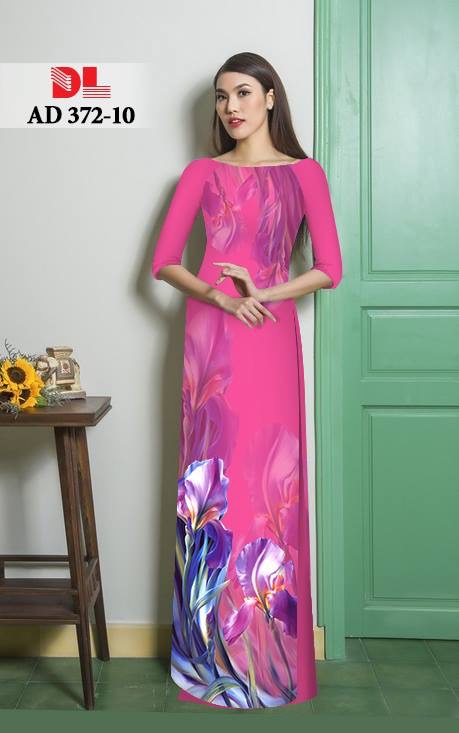 Vải áo dài hoa lan DLAD-372 - Ảnh 18