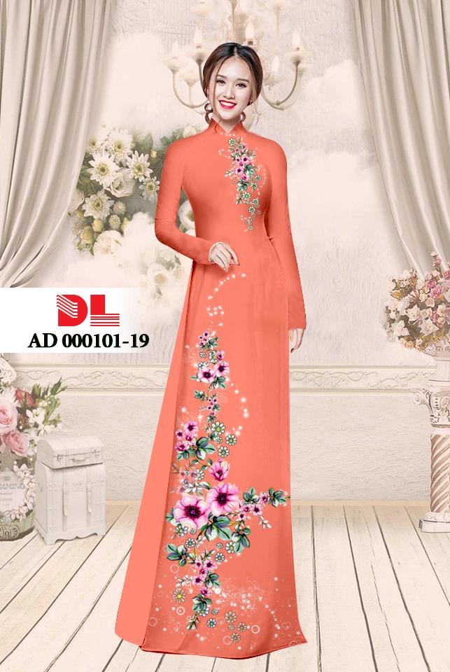 Vải áo dài hoa trên dưới DLAD-000101 - Ảnh 4