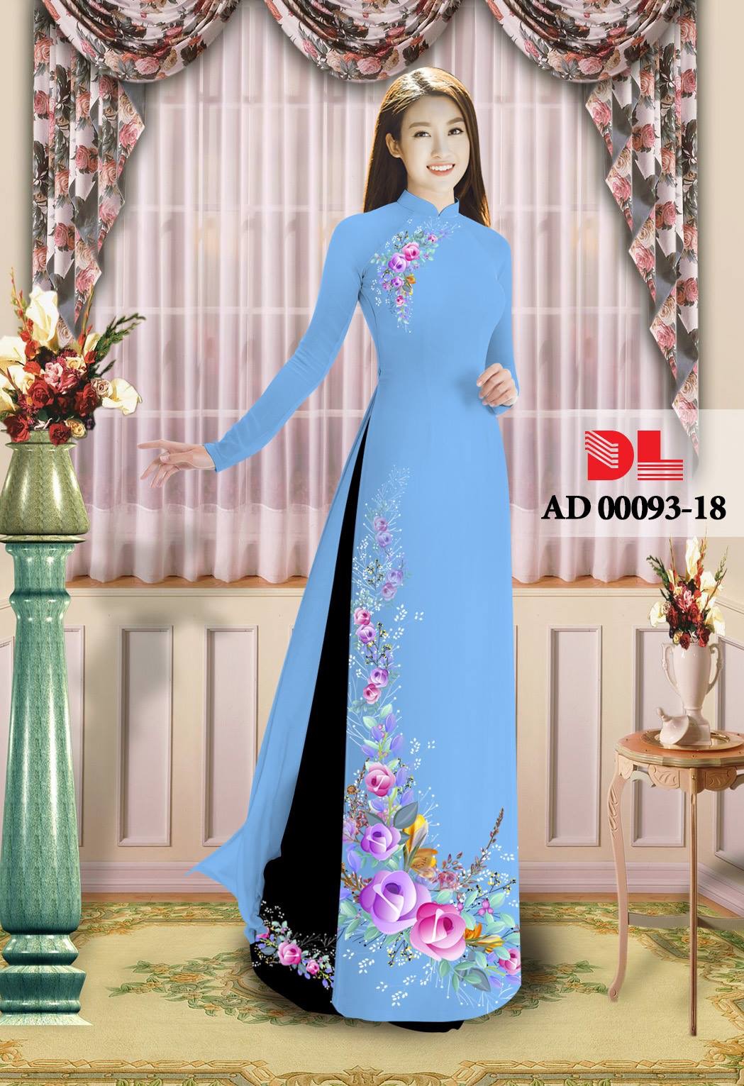 Vải áo dài hoa trên dưới DLAD-00093 - Ảnh 18