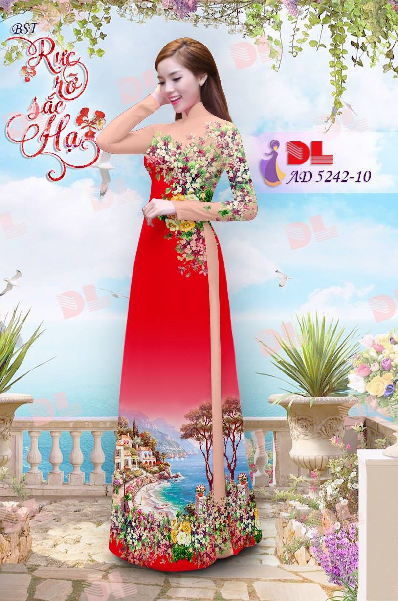 Vải áo dài phong cảnh DLAD-5242 - Ảnh 12