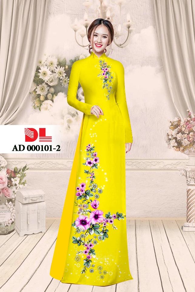 Vải áo dài hoa trên dưới DLAD-000101 - Ảnh 7