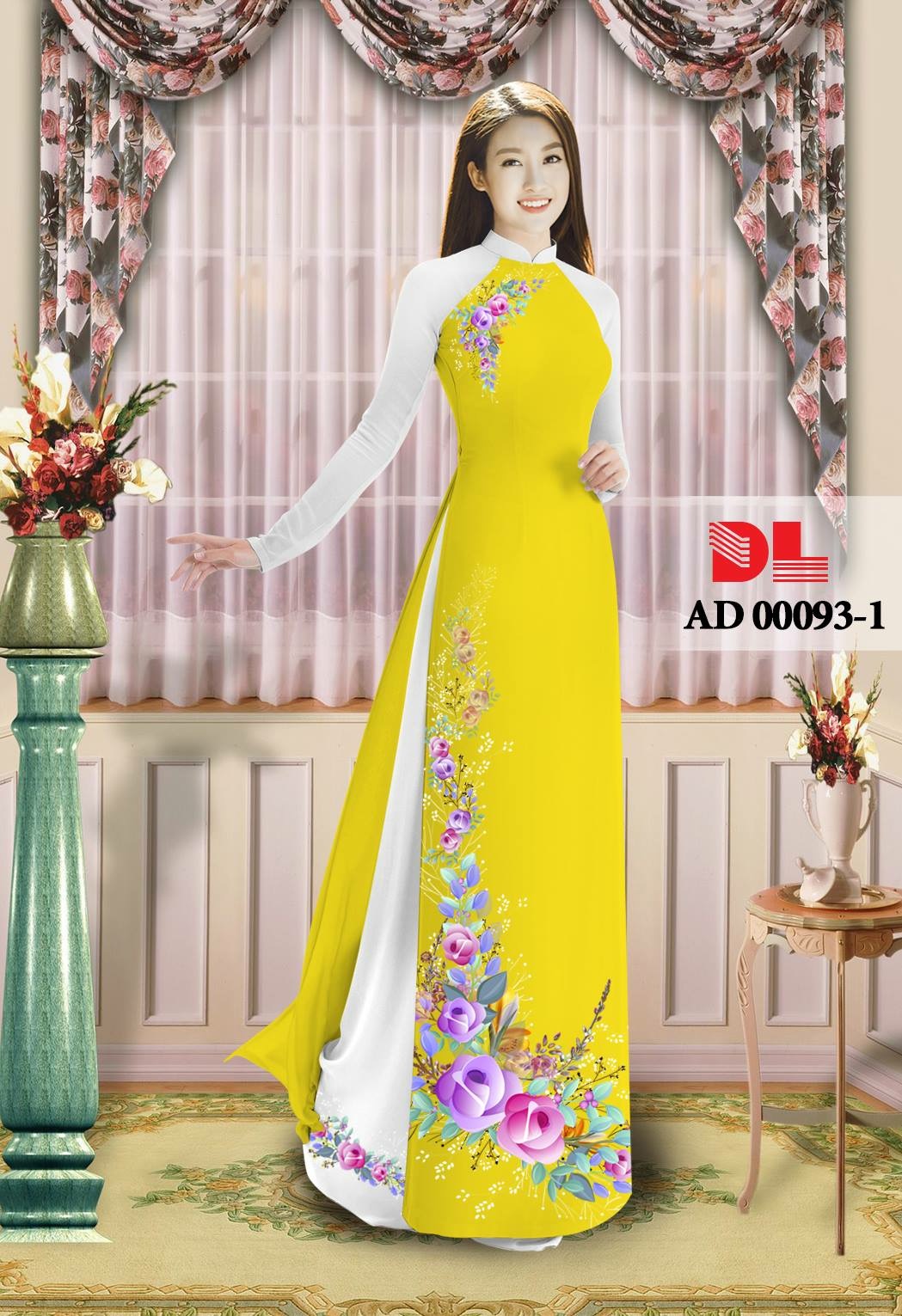 Vải áo dài hoa trên dưới DLAD-00093 - Ảnh 23