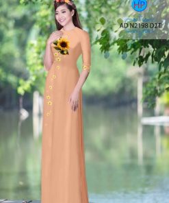Alternative view of Vải áo dài hoa hướng dương AD N2198