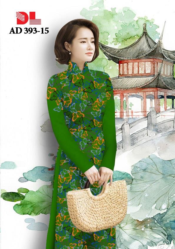Vải áo dài hoa bướm DLAD-393 - Ảnh 8