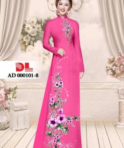Vải áo dài hoa trên dưới DLAD-000101