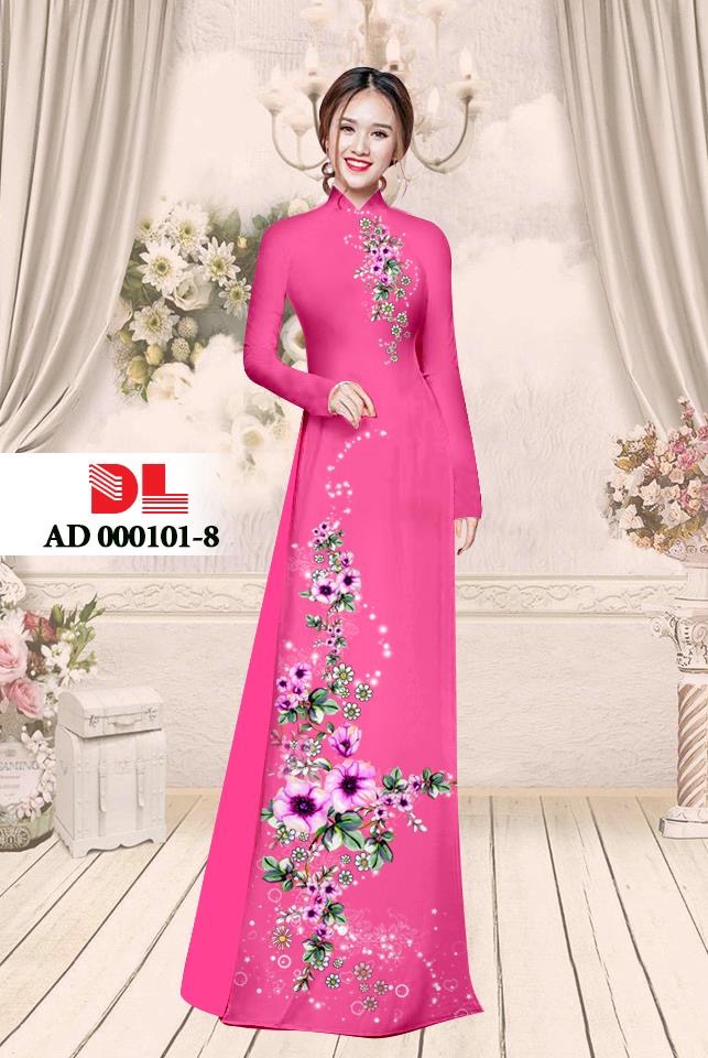 Vải áo dài hoa trên dưới DLAD-000101