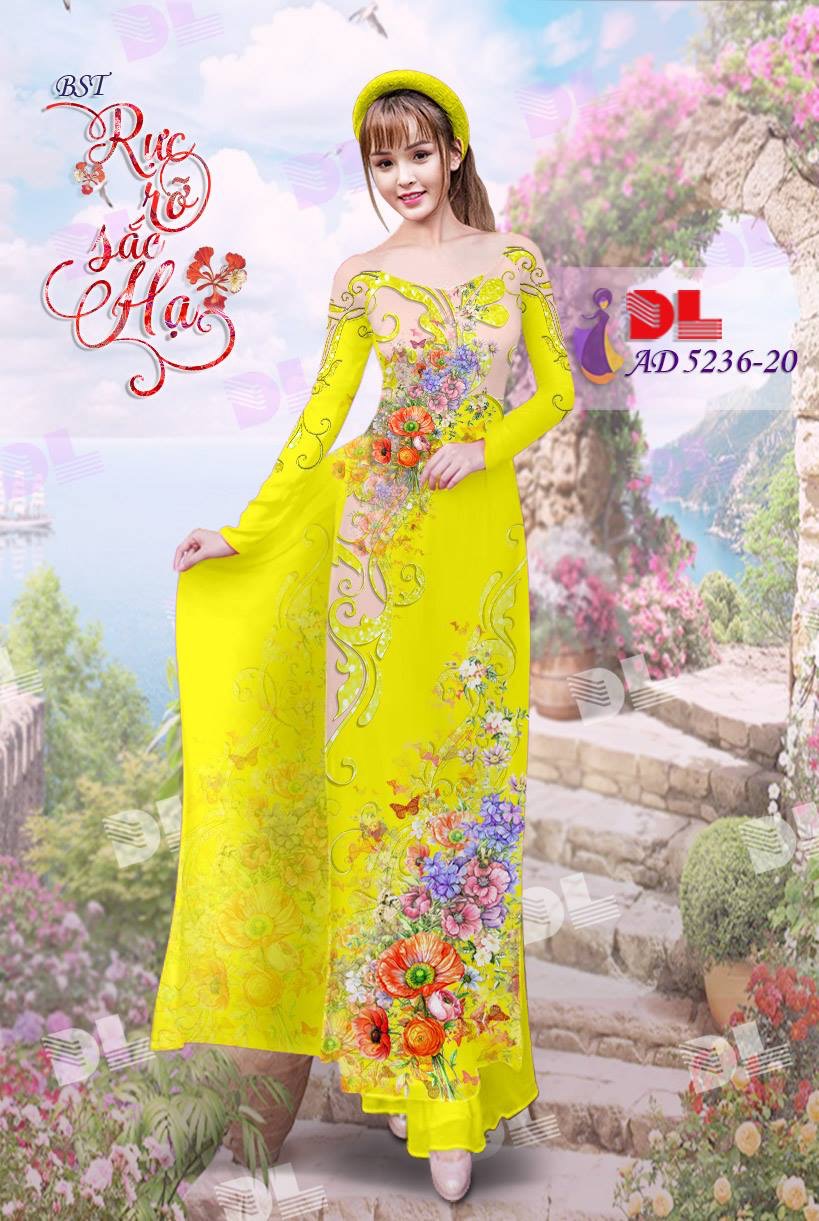 Vải áo dài hoa trên dưới DLAD-5236 - Ảnh 20