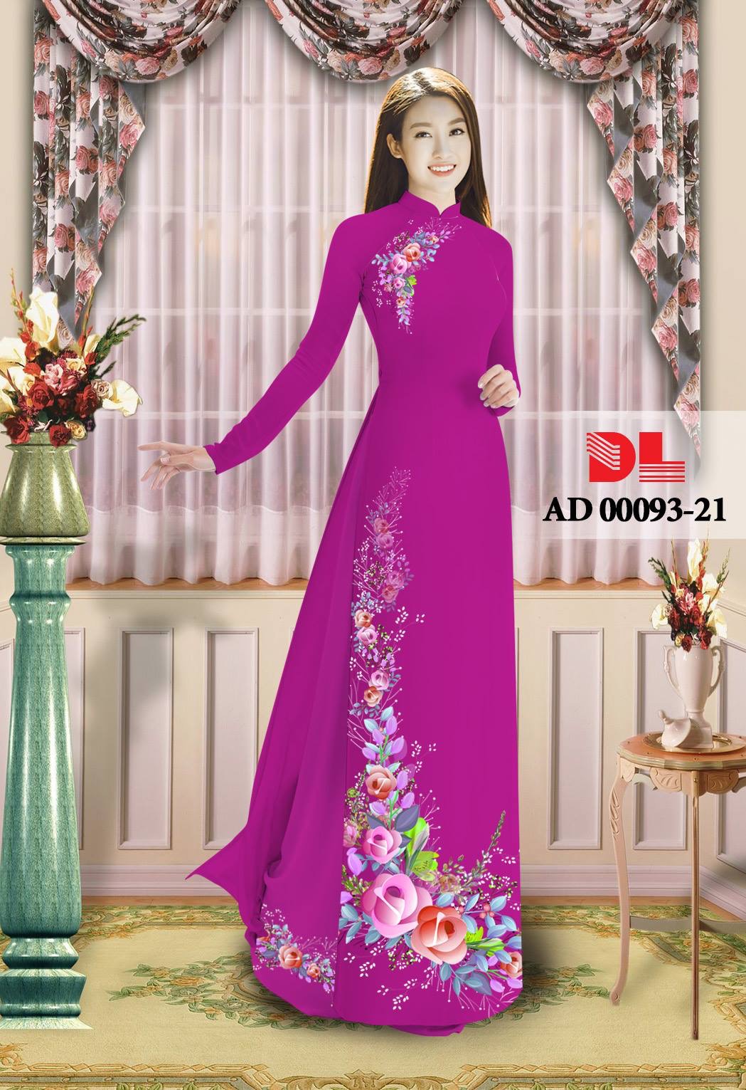 Vải áo dài hoa trên dưới DLAD-00093 - Ảnh 21