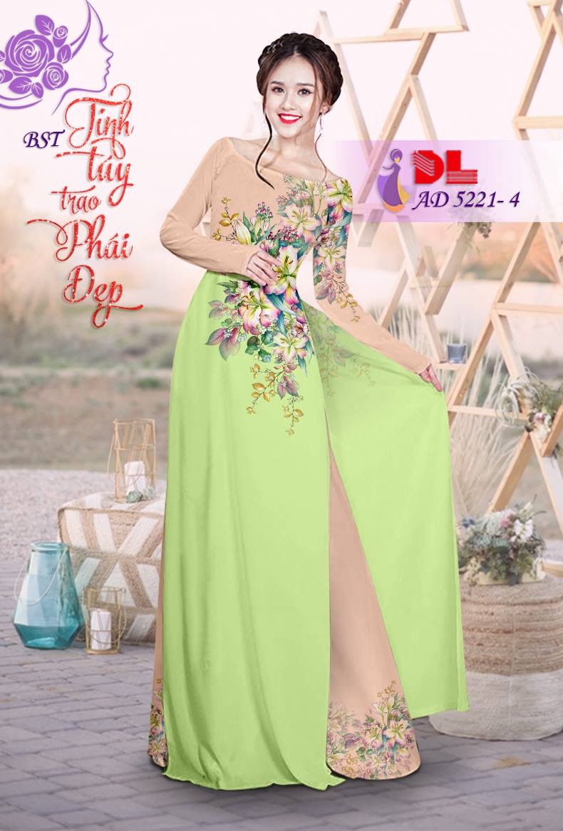 Vải áo dài hoa ngay eo DLAD-5221 - Ảnh 14